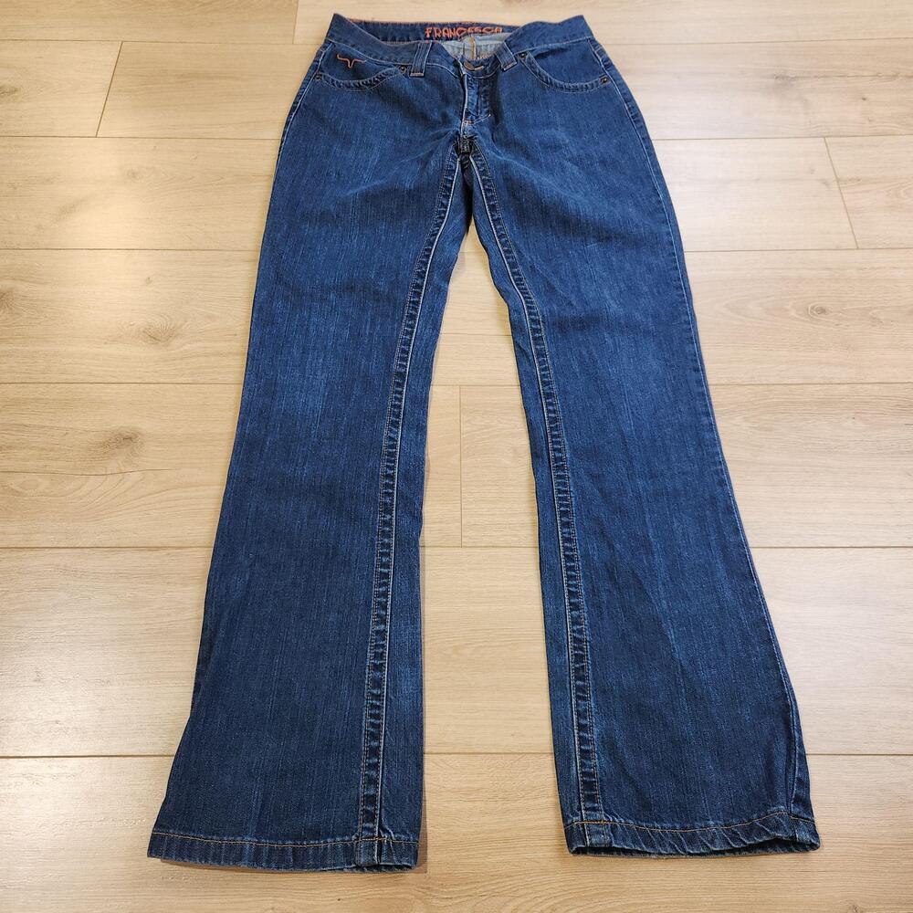 Kimes Ranch Francesca Jeans Womens 8/34 Medium Wash Blue Mid Rise Bootcut Denim